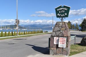 Entrance to Sandpoint Idaho City Beach