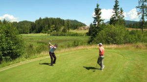 Fairway and water hazards at Idaho Club, Sandpoint