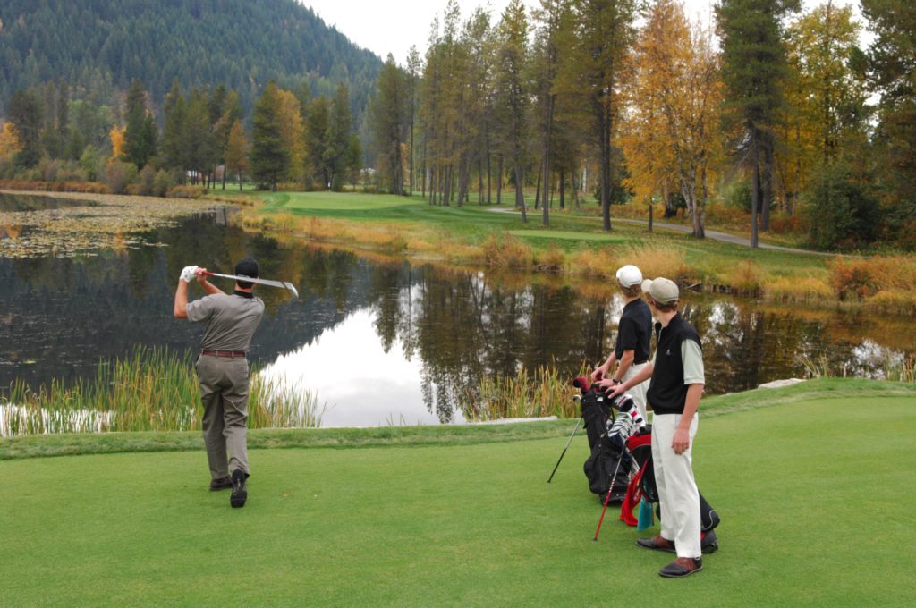 Golf trio at Idaho Club in Sandpoint, Idaho