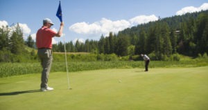 On the green at Idaho Club in Sandpoint