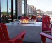 Hotel Ruby Sandpoint Ponderay patio fireplace