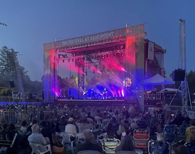 Festival at Sandpoint at dusk
