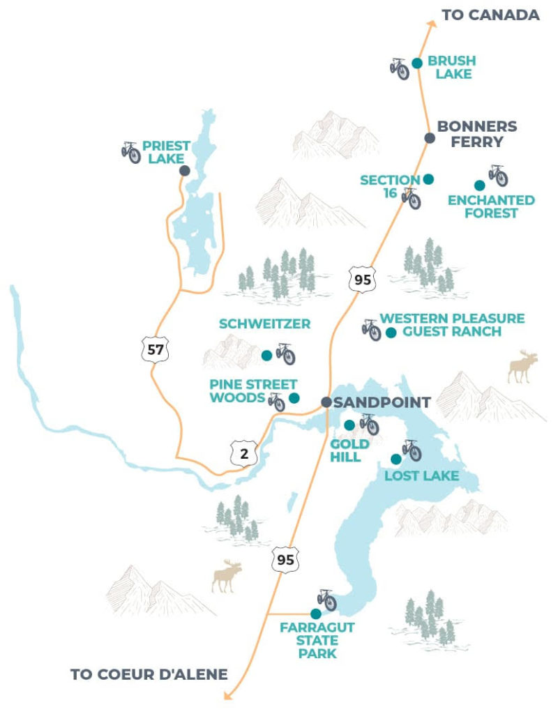 Destination mountain biking trails near Sandpoint, Idaho